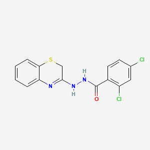 molecular formula C15H11Cl2N3OS B14444059 N'-(2H-1,4-benzothiazin-3-yl)-2,4-dichlorobenzohydrazide CAS No. 78959-11-2