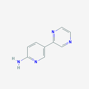 molecular formula C9H8N4 B1444410 5-(Pyrazin-2-yl)pyridin-2-amine CAS No. 827588-90-9