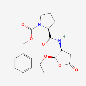 (S)-Benzyl 2-(((2R,3S)-2-ethoxy-5-oxotetrahydrofuran-3-yl)carbamoyl)pyrrolidine-1-carboxylate