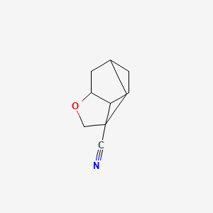molecular formula C10H13NO B14444133 Hexahydro-3,6-methano-1-benzofuran-3(2H)-carbonitrile CAS No. 73638-16-1