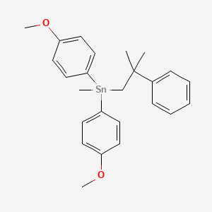 molecular formula C25H30O2Sn B14444226 Bis(4-methoxyphenyl)(methyl)(2-methyl-2-phenylpropyl)stannane CAS No. 78599-88-9