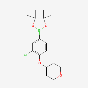 2-(3-chloro-4-(tetrahydro-2H-pyran-4-yloxy)phenyl)-4,4,5,5-tetramethyl-1,3,2-dioxaborolane