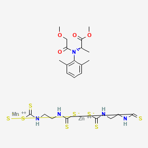 molecular formula C23H33MnN5O4S8Zn B14444250 Ridomil MZ CAS No. 75701-74-5
