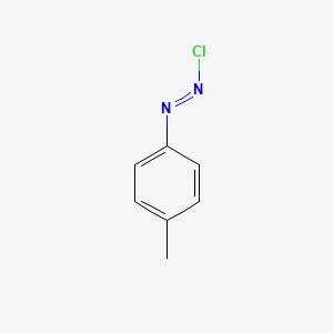 molecular formula C7H7ClN2 B14444266 Diazene, chloro(4-methylphenyl)- CAS No. 77971-66-5