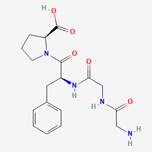 molecular formula C18H24N4O5 B14444268 Glycylglycyl-L-phenylalanyl-L-proline CAS No. 76078-22-3