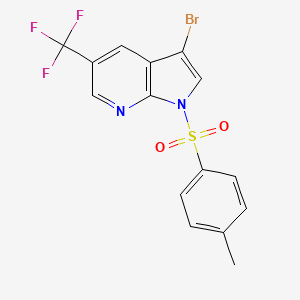 1H-Pyrrolo[2,3-b]pyridine, 3-bromo-1-[(4-methylphenyl)sulfonyl]-5-(trifluoromethyl)-