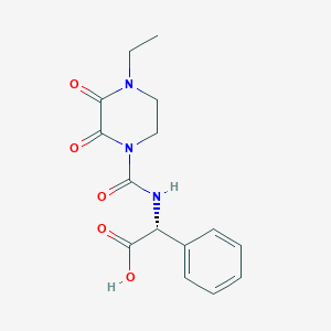 molecular formula C15H17N3O5 B144443 (2R)-2-[(4-乙基-2,3-二氧哌嗪基)羰氨基]-2-苯基乙酸 CAS No. 63422-71-9