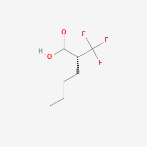 molecular formula C7H11F3O2 B14444305 (2R)-2-(Trifluoromethyl)hexanoic acid CAS No. 74164-55-9