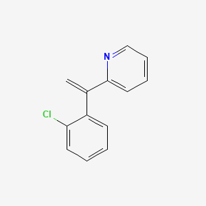 molecular formula C13H10ClN B14444391 Pyridine, 2-(1-(2-chlorophenyl)ethenyl)- CAS No. 74309-55-0