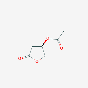 molecular formula C6H8O4 B144444 (R)-5-Oxotetrahydrofuran-3-yl acetate CAS No. 138666-02-1