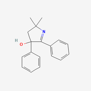 molecular formula C18H19NO B14444462 2,2-Dimethyl-4,5-diphenyl-3,4-dihydro-2H-pyrrol-4-ol CAS No. 78371-24-1