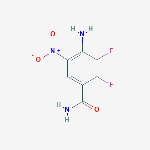 molecular formula C7H5F2N3O3 B1444448 4-Amino-2,3-difluoro-5-nitrobenzamide CAS No. 917980-11-1