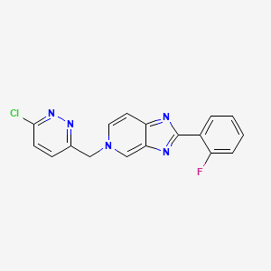 molecular formula C17H11ClFN5 B1444449 5-((6-Chloropyridazin-3-yl)methyl)-2-(2-fluorophenyl)-5H-imidazo[4,5-c]pyridine CAS No. 1000787-76-7