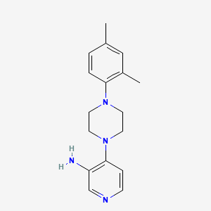 molecular formula C17H22N4 B14444503 Piperazine, 1-(3-amino-4-pyridyl)-4-(2,4-xylyl)- CAS No. 78069-85-9