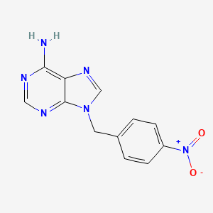molecular formula C12H10N6O2 B14444525 9-(p-Nitrobenzyl)adenine CAS No. 73215-03-9