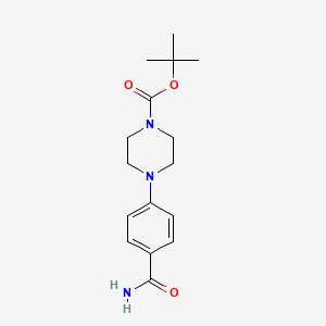 molecular formula C16H23N3O3 B1444453 Tert-butyl 4-(4-carbamoylphenyl)piperazine-1-carboxylate CAS No. 1092481-51-0