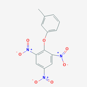 molecular formula C13H9N3O7 B14444610 2-(3-Methylphenoxy)-1,3,5-trinitrobenzene CAS No. 74534-05-7