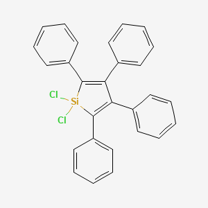 molecular formula C28H20Cl2Si B14444611 Silacyclopenta-2,4-diene, 1,1-dichloro-2,3,4,5-tetraphenyl- CAS No. 79343-32-1