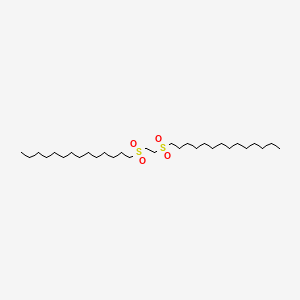 molecular formula C30H62O4S2 B14444613 Ethane, 1,2-bis(tetradecylsulfonyl)- CAS No. 73986-94-4