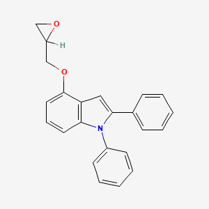 molecular formula C23H19NO2 B14444632 1,2-Diphenyl-4-(oxiranylmethoxy)-1H-indole CAS No. 76410-31-6