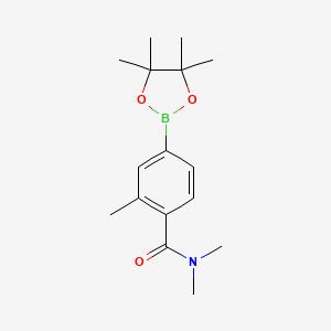 molecular formula C16H24BNO3 B1444466 N,N,2-trimethyl-4-(4,4,5,5-tetramethyl-1,3,2-dioxaborolan-2-yl)benzamide CAS No. 1011731-99-9