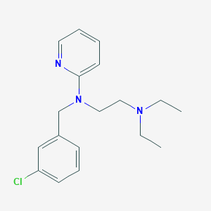 molecular formula C18H24ClN3 B14444664 Pyridine, 2-((m-chlorobenzyl)(2-(diethylamino)ethyl)amino)- CAS No. 74037-42-6