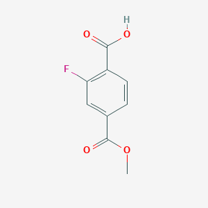 molecular formula C9H7FO4 B1444468 2-Fluoro-4-(methoxycarbonyl)benzoic acid CAS No. 314241-04-8