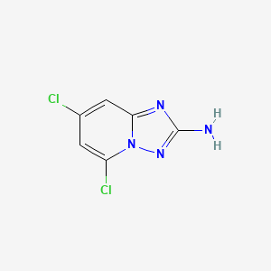 molecular formula C6H4Cl2N4 B1444469 5,7-Dichloro-[1,2,4]triazolo[1,5-A]pyridin-2-amine CAS No. 1124383-04-5