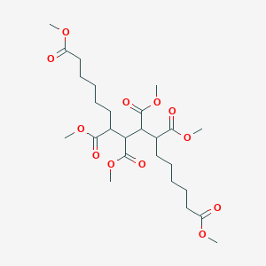 molecular formula C26H42O12 B14444696 Hexamethyl tetradecane-1,6,7,8,9,14-hexacarboxylate CAS No. 76938-93-7