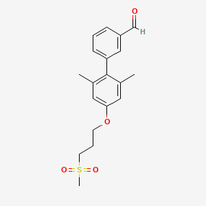 2',6'-Dimethyl-4'-(3-(methylsulfonyl)propoxy)biphenyl-3-carbaldehyde
