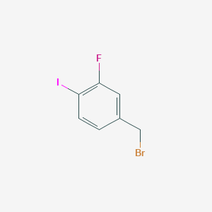 molecular formula C7H5BrFI B1444476 3-Fluoro-4-iodobenzyl bromide CAS No. 1022931-83-4