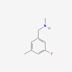 molecular formula C9H12FN B1444477 [(3-Fluoro-5-methylphenyl)methyl](methyl)amine CAS No. 1499737-16-4