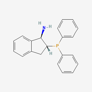 molecular formula C21H20NP B1444478 (1R,2R)-2-(Diphenylphosphino)-2,3-dihydro-1H-inden-1-amine CAS No. 1091606-70-0