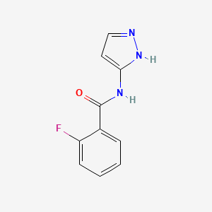 molecular formula C10H8FN3O B1444482 2-Fluoro-N-(1H-pyrazol-3-yl)benzamide CAS No. 1249612-88-1