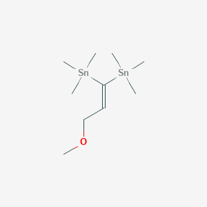 molecular formula C10H24OSn2 B14444845 (3-Methoxyprop-1-ene-1,1-diyl)bis(trimethylstannane) CAS No. 78338-48-4