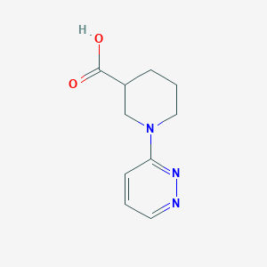 molecular formula C10H13N3O2 B1444488 1-(Pyridazin-3-yl)piperidine-3-carboxylic acid CAS No. 1316223-87-6