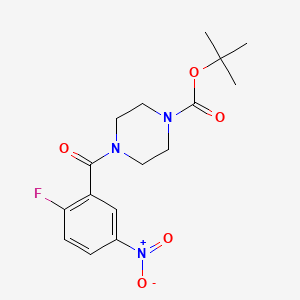 molecular formula C16H20FN3O5 B1444491 Tert-butyl 4-[(2-fluoro-5-nitrophenyl)carbonyl]piperazine-1-carboxylate CAS No. 1379526-99-4