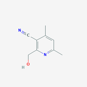 molecular formula C9H10N2O B1444492 2-(Hydroxymethyl)-4,6-dimethylpyridine-3-carbonitrile CAS No. 1383468-71-0