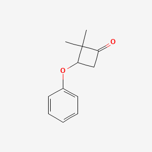 molecular formula C12H14O2 B1444496 2,2-Dimethyl-3-phenoxycyclobutan-1-one CAS No. 1520143-87-6