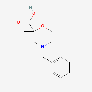 molecular formula C13H17NO3 B1444500 4-Benzyl-2-methylmorpholine-2-carboxylic acid hydrochloride CAS No. 1316217-23-8