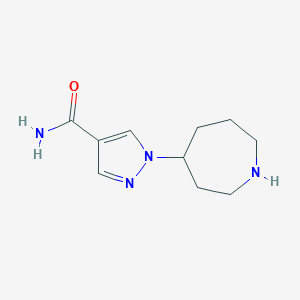 molecular formula C10H16N4O B1444501 1-(Azepan-4-yl)-1H-pyrazole-4-carboxamide CAS No. 1316218-38-8