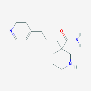 molecular formula C14H21N3O B1444502 3-(3-(Pyridin-4-yl)propyl)piperidine-3-carboxamide CAS No. 1316222-64-6