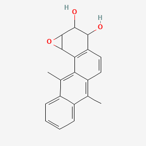 molecular formula C20H18O3 B14445022 Benzo(6,7)phenanthro(3,4-b)oxirene-2,3-diol, 1a,2,3,11c-tetrahydro-6,11-dimethyl- CAS No. 74340-90-2