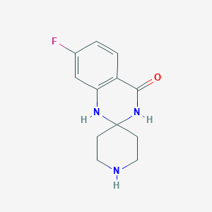 molecular formula C12H14FN3O B1444503 7'-fluoro-1'H-spiro[piperidine-4,2'-quinazolin]-4'(3'H)-one CAS No. 1355181-90-6