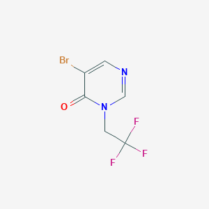 molecular formula C6H4BrF3N2O B1444504 5-Bromo-3-(2,2,2-trifluoroethyl)-3,4-dihydropyrimidin-4-one CAS No. 1512913-90-4