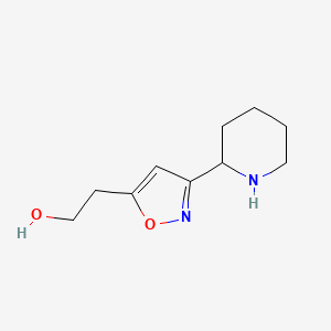 molecular formula C10H16N2O2 B1444507 2-(3-Piperidin-2-yl-isoxazol-5-yl)-ethanol CAS No. 1316219-12-1