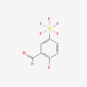 2-Fluoro-5-(pentafluorosulfur)benzaldehyde