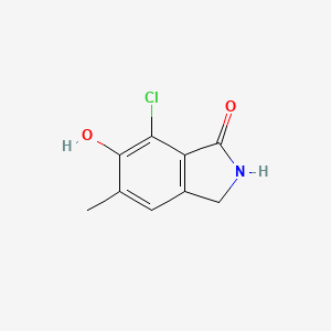 molecular formula C9H8ClNO2 B1444510 7-chloro-6-hydroxy-5-methyl-2,3-dihydro-1H-isoindol-1-one CAS No. 1353878-10-0
