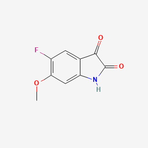 molecular formula C9H6FNO3 B1444513 5-fluoro-6-methoxy-2,3-dihydro-1H-indole-2,3-dione CAS No. 1188354-74-6