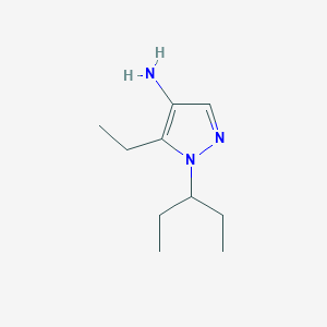 molecular formula C10H19N3 B1444519 5-ethyl-1-(pentan-3-yl)-1H-pyrazol-4-amine CAS No. 1543192-11-5